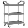 Carrito de 3 niveles aluminio gris 81x41x92 cm de , Carros de cocina y comedor - Ref: Foro24-30321, Precio: 68,22 €, Descuent...