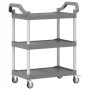Carrito de 3 niveles aluminio gris 81x41x92 cm de , Carros de cocina y comedor - Ref: Foro24-30321, Precio: 59,04 €, Descuent...