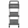Carrito de 3 niveles aluminio gris 77x34x72 cm by , Kitchen and dining carts - Ref: Foro24-30323, Price: 51,43 €, Discount: %