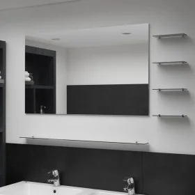 Wall mirror with 5 shelves silver 100x60 cm by vidaXL, Mirrors - Ref: Foro24-249446, Price: 67,94 €, Discount: %