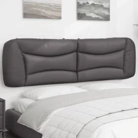 Gray synthetic leather padded bed headboard 180 cm by , Headboards and footboards - Ref: Foro24-374610, Price: 71,63 €, Disco...