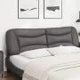Gepolstertes Bettkopfteil aus grauem Kunstleder, 180 cm von , Kopf- und Fußteile - Ref: Foro24-374610, Preis: 71,63 €, Rabatt: %