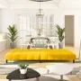Sofá cama de 2 plazas terciopelo amarillo de , Sofás - Ref: Foro24-375770, Precio: 258,21 €, Descuento: %