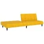 Sofá cama de 2 plazas terciopelo amarillo de , Sofás - Ref: Foro24-375770, Precio: 258,21 €, Descuento: %