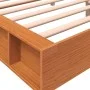 Solid wax brown pine wood bed frame 180x200 cm by , Beds and slatted bases - Ref: Foro24-3211841, Price: 185,25 €, Discount: %