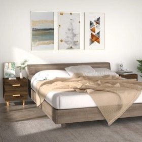 Mesitas de noche 2 unidades roble marrón 40x35x47,5 cm de vidaXL, Mesitas de noche - Ref: Foro24-817290, Precio: 80,49 €, Des...