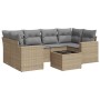 Set sofás de jardín 7 piezas y cojines ratán sintético beige de , Conjuntos de jardín - Ref: Foro24-3218709, Precio: 438,56 €...