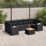 Set de sofás de jardín 8 piezas y cojines ratán sintético negro de , Conjuntos de jardín - Ref: Foro24-3257686, Precio: 530,6...