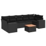 Set de sofás de jardín 8 piezas y cojines ratán sintético negro de , Conjuntos de jardín - Ref: Foro24-3257686, Precio: 530,6...