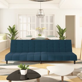 Sofá cama de 2 plazas terciopelo azul de , Sofás - Ref: Foro24-375762, Precio: 229,26 €, Descuento: %