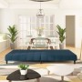 Sofá cama de 2 plazas terciopelo azul de , Sofás - Ref: Foro24-375762, Precio: 229,26 €, Descuento: %