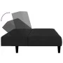 Black velvet 2-seater sofa bed by , Sofas - Ref: Foro24-375769, Price: 242,47 €, Discount: %