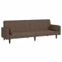Sofá cama de 2 plazas con dos almohadas tela gris taupe de , Sofás - Ref: Foro24-375839, Precio: 278,26 €, Descuento: %