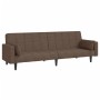 Sofá cama de 2 plazas con dos almohadas tela gris taupe de , Sofás - Ref: Foro24-375839, Precio: 283,18 €, Descuento: %