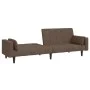 Sofá cama de 2 plazas con dos almohadas tela gris taupe de , Sofás - Ref: Foro24-375839, Precio: 278,26 €, Descuento: %