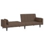 Sofá cama de 2 plazas con dos almohadas tela gris taupe de , Sofás - Ref: Foro24-375839, Precio: 283,18 €, Descuento: %