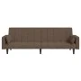 Sofá cama de 2 plazas con dos almohadas tela gris taupe de , Sofás - Ref: Foro24-375839, Precio: 278,26 €, Descuento: %