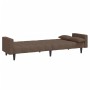 Sofá cama de 2 plazas con dos almohadas tela gris taupe de , Sofás - Ref: Foro24-375839, Precio: 283,18 €, Descuento: %