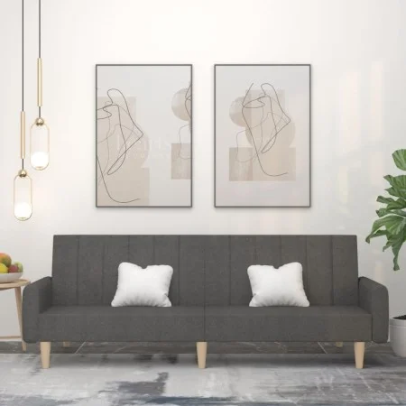 Sofá cama de 2 plazas tela gris oscuro de , Sofás - Ref: Foro24-375853, Precio: 268,81 €, Descuento: %