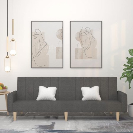 Sofá cama de 2 plazas tela gris oscuro de , Sofás - Ref: Foro24-375853, Precio: 273,54 €, Descuento: %