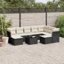 Set de sofás de jardín 10 pzas cojines ratán sintético negro de , Conjuntos de jardín - Ref: Foro24-3218576, Precio: 544,90 €...
