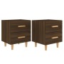 Mesitas de noche 2 unidades roble marrón 40x35x47,5 cm de vidaXL, Mesitas de noche - Ref: Foro24-817290, Precio: 80,49 €, Des...