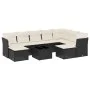 Set de sofás de jardín 10 pzas cojines ratán sintético negro de , Conjuntos de jardín - Ref: Foro24-3218576, Precio: 544,90 €...
