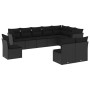 Set de sofás de jardín 10 pzas cojines ratán sintético negro de , Conjuntos de jardín - Ref: Foro24-3249634, Precio: 643,39 €...