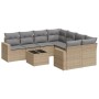 Set de sofás de jardín 9 pzas con cojines ratán sintético beige de , Conjuntos de jardín - Ref: Foro24-3218749, Precio: 529,4...