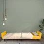Sofá cama de 2 plazas terciopelo amarillo de , Sofás - Ref: Foro24-375864, Precio: 262,91 €, Descuento: %