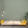 Sofá cama de 2 plazas terciopelo amarillo de , Sofás - Ref: Foro24-375864, Precio: 268,97 €, Descuento: %