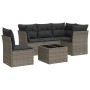 Set de muebles de jardín 6 pzas y cojines ratán sintético gris de , Conjuntos de jardín - Ref: Foro24-3217650, Precio: 351,40...