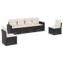Set de sofás de jardín 6 piezas y cojines ratán sintético negro de , Conjuntos de jardín - Ref: Foro24-3218796, Precio: 323,7...