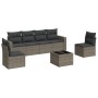Set de sofás de jardín 7 piezas con cojines ratán PE gris de , Conjuntos de jardín - Ref: Foro24-3218810, Precio: 399,02 €, D...