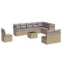 Set de sofás de jardín 11pzas con cojines ratán sintético beige de , Conjuntos de jardín - Ref: Foro24-3249648, Precio: 695,4...