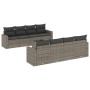 Set de muebles de jardín 9 pzas y cojines ratán sintético gris de , Conjuntos de jardín - Ref: Foro24-3218740, Precio: 546,61...