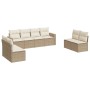 Juego de sofás de jardín con cojines beige 8 pzas ratán PE de , Conjuntos de jardín - Ref: Foro24-3218838, Precio: 482,86 €, ...