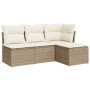 Juego de sofás jardín con cojines 4 pzas ratán sintético beige de , Conjuntos de jardín - Ref: Foro24-3217498, Precio: 239,20...