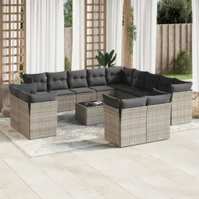 Set de sofás de jardín 14 pzas con cojines ratán sintético gris de , Conjuntos de jardín - Ref: Foro24-3218560, Precio: 872,2...
