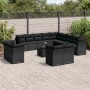 Set sofás de jardín 14 pzas con cojines ratán sintético negro de , Conjuntos de jardín - Ref: Foro24-3218555, Precio: 948,17 ...