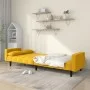 Sofá cama de 2 plazas con dos almohadas terciopelo amarillo de , Sofás - Ref: Foro24-375851, Precio: 270,17 €, Descuento: %