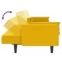 Sofá cama de 2 plazas con dos almohadas terciopelo amarillo de , Sofás - Ref: Foro24-375851, Precio: 270,17 €, Descuento: %