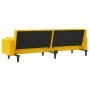 Sofá cama de 2 plazas con dos almohadas terciopelo amarillo de , Sofás - Ref: Foro24-375851, Precio: 270,17 €, Descuento: %