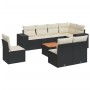 Set de sofás de jardín 8 piezas y cojines ratán sintético negro de , Conjuntos de jardín - Ref: Foro24-3225482, Precio: 497,1...