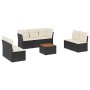 Set de sofás de jardín 8 piezas y cojines ratán sintético negro de , Conjuntos de jardín - Ref: Foro24-3223564, Precio: 408,1...