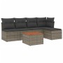 Set de muebles de jardín 6 pzas y cojines ratán sintético gris de , Conjuntos de jardín - Ref: Foro24-3223603, Precio: 308,28...
