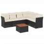 Set de comedor de jardín 7 pzas y cojines ratán sintético negro de , Conjuntos de jardín - Ref: Foro24-3223655, Precio: 376,9...
