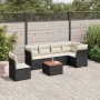 Set de comedor de jardín 7 pzas y cojines ratán sintético negro de , Conjuntos de jardín - Ref: Foro24-3223662, Precio: 376,9...