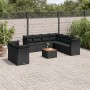 Set de sofás de jardín 10 pzas cojines ratán sintético negro de , Conjuntos de jardín - Ref: Foro24-3223710, Precio: 631,32 €...