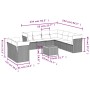 Set de sofás de jardín 10 pzas cojines ratán sintético negro de , Conjuntos de jardín - Ref: Foro24-3223710, Precio: 631,32 €...